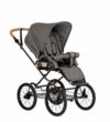 NATURKIND Kinderwagen Ida in grau - erhältlich bei Hautnah Naturwaren Ein Produktbild von dem umgebauten Kinderwagen der Marke Naturkind.